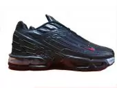 nike air max plus 3 leather trainers for hommes pas cher black red